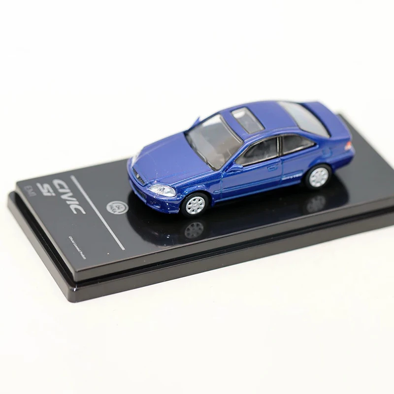 Para Diecast 1:64 Scale 1999 Civic Si EM1 Sports Car Alloy Simulation Car Model Static Collection Decorated Holiday Gifts Toys
