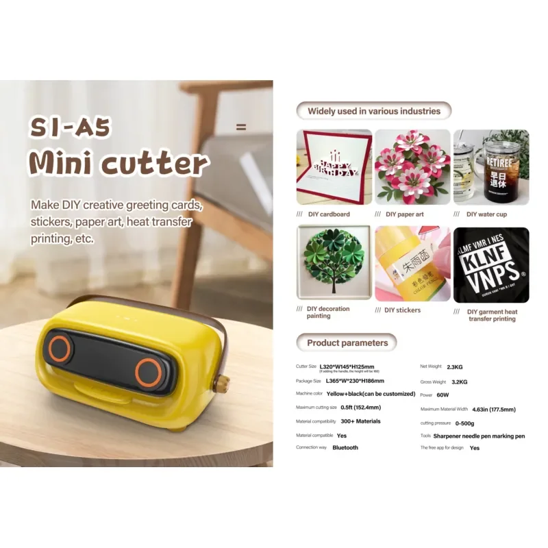 YINGHE A5 Size Bluetooth Connection DIY Home Use Cutting Plotter Useful for Kinds of Sticker Paper Art and Decoration view 3