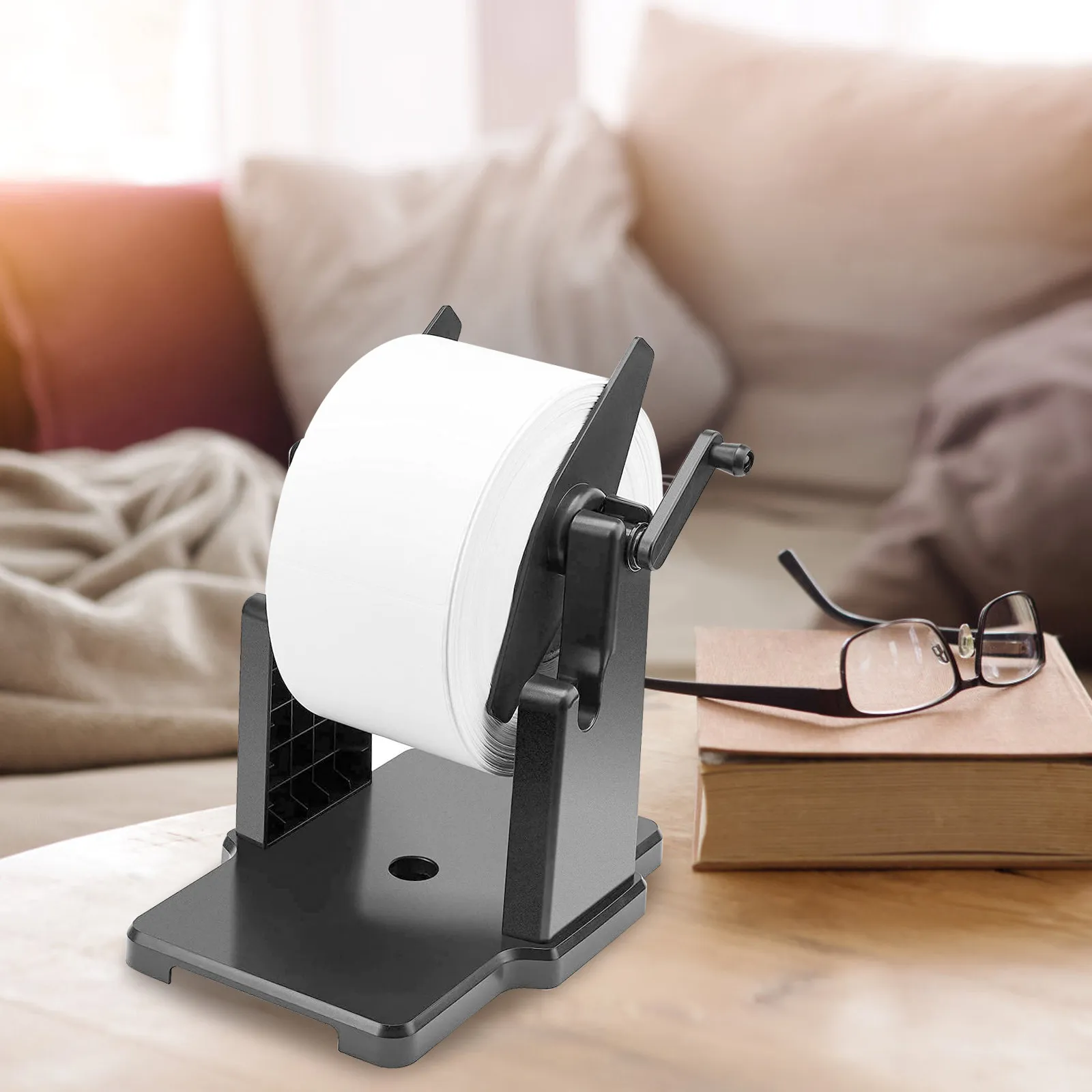 1-set-lightweight-manual-external-rolls-label-holder-plastic-thermal-label-rack-portable-printer-supplies-organizer