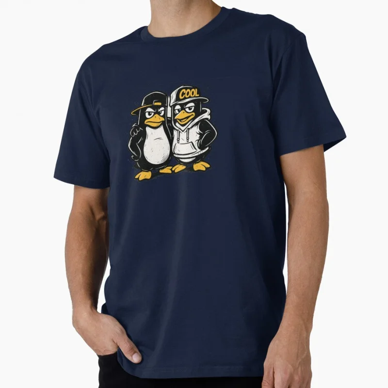 تي شيرت رائع من Linux Tux Homie Penguins هدية مضحكة لمهندس البرمجيات ملابس جرافيك مطور فكاهة قطع علوية كبيرة الحجم S-6XL #4