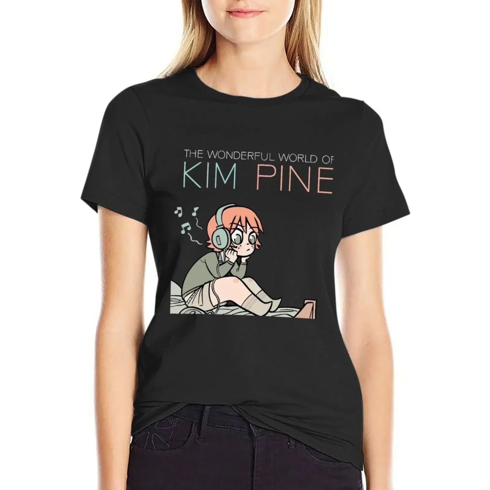 The Wonderful World of Kim Pine T-Shirt tops animal print shirt for girls tops for Women