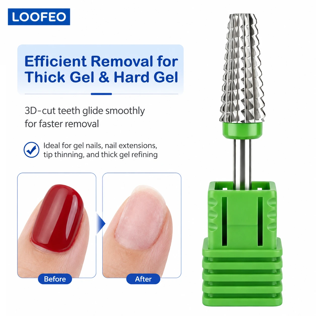1pc Trapezoid Stainless Steel Nail Drill Bit for Acrylic Gel Removal Nail Surface Polishing Shaping 3/32 Inch E File Tools Home