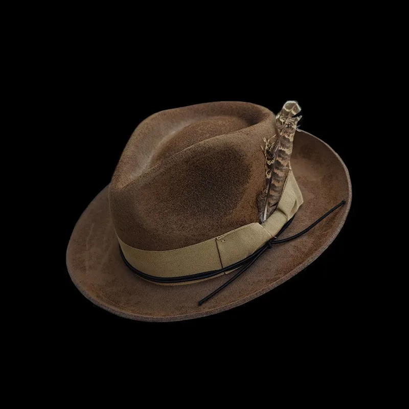 A felt hat decorative top and teardrop