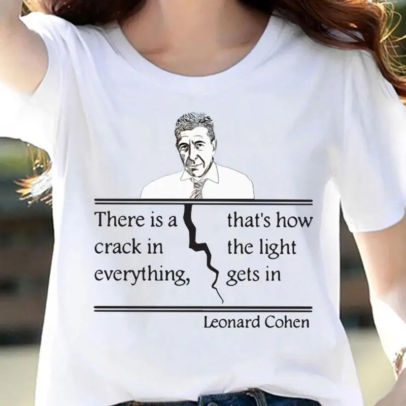 Leonard Cohen There Is A Crack In Everything That's How The Light Gets In T-Shirt