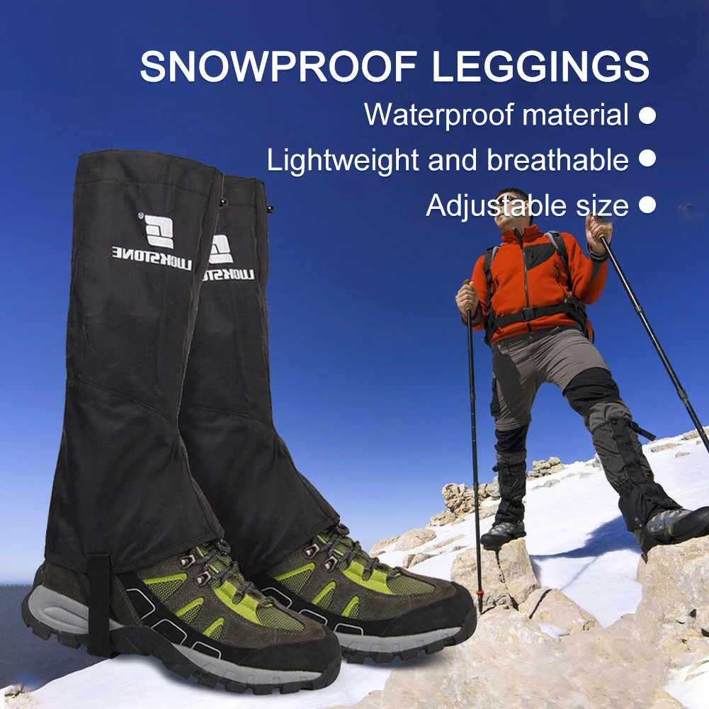 Leg Hiking Gaiters Winter Tourist Snow Foot Cover Lightweight Men Women Rain Boot Gators Breathable for Hunt Climbing Camping