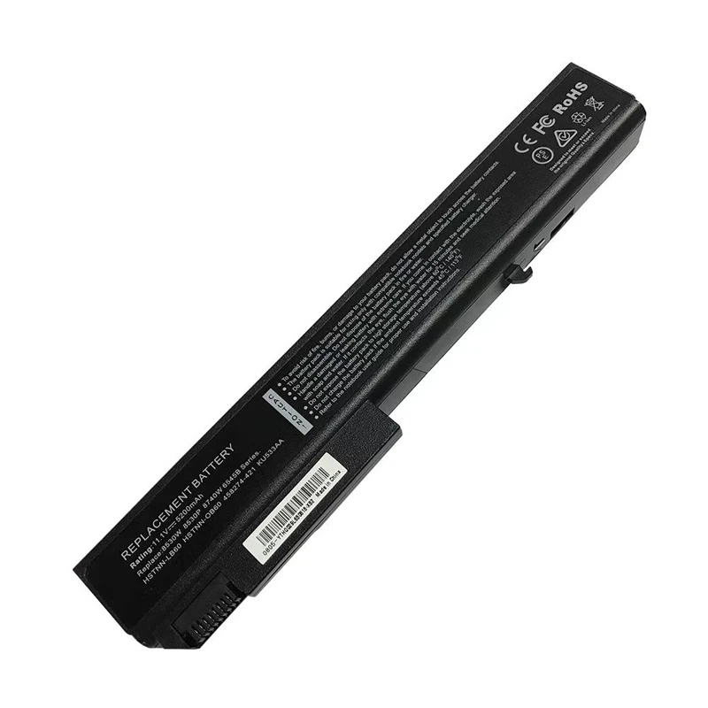 Laptop Battery for HP EliteBook 8530p 8530w 8540p 8540w 8730p 8730w 8740w HSTNN-OB60 HSTNN-LB60 458274-421 KU533AA 11.1V 5200mAh