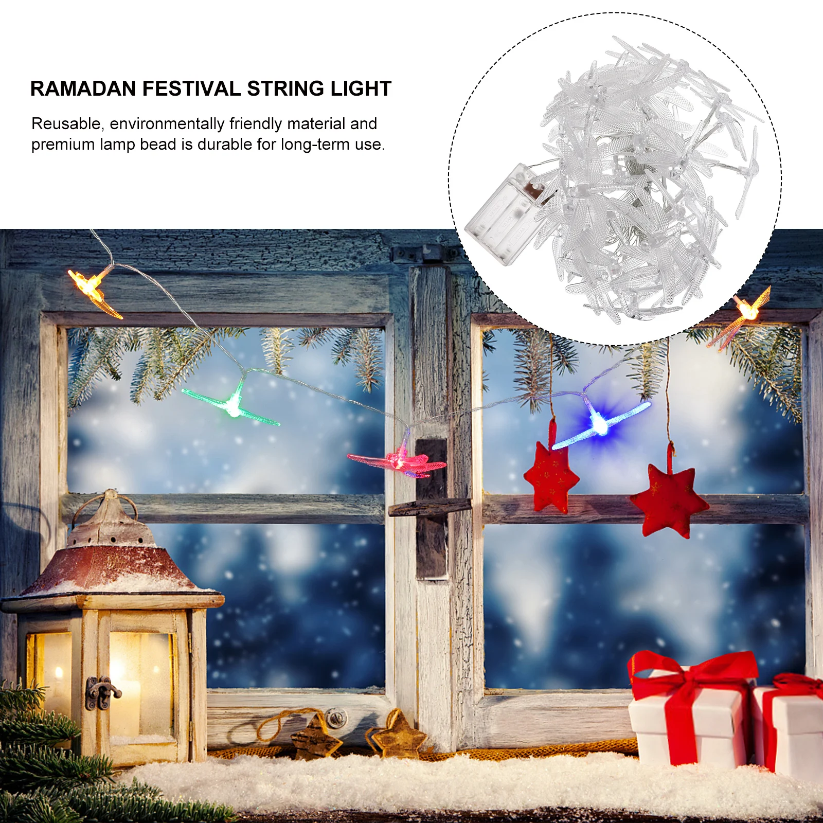 

Dragonfly String Lights Shape Lamp Indoor Lighting and Decorating Functions Plastic LED