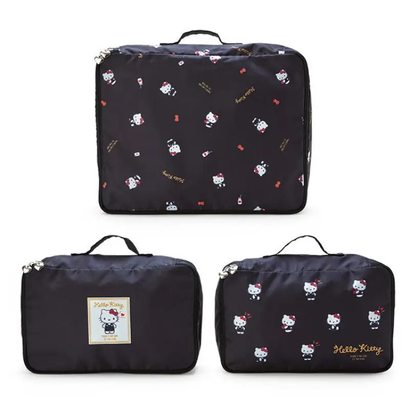 

3Pcs Sanrio Hellokitty Japanese Large Capacity Storage Bag Melody Kuromi Cinnamoroll Cosmetic Bag Travel Bag Birthday Gifts