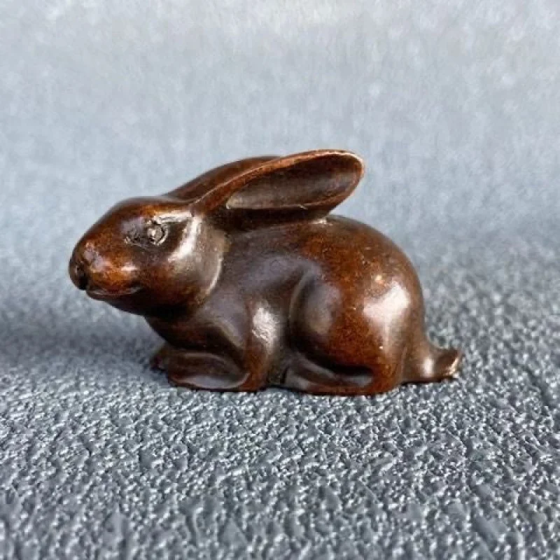 

Tea Pet Jade Rabbit Twelve Zodiac Rabbit Retro Solid Ornament Small Rabbit Hand Play Piece Desktop Decoration Ornament