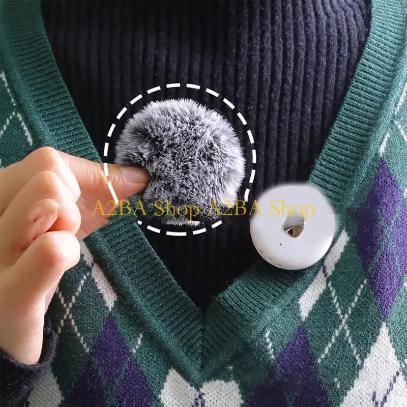 A2BA mikrofony z kołnierzem z klapami przednia szyba futrzane futra na szybę przednią osłona przeciwwiatrowa do mikrofonów Omic