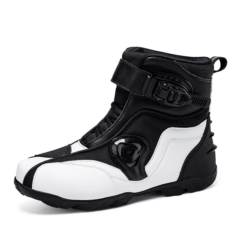 

Motorcycle Protective Boots Casual Motorcycle Boots Leather Boots Motorcycle Riding Shoes Non-slip Rubber Soles for Men