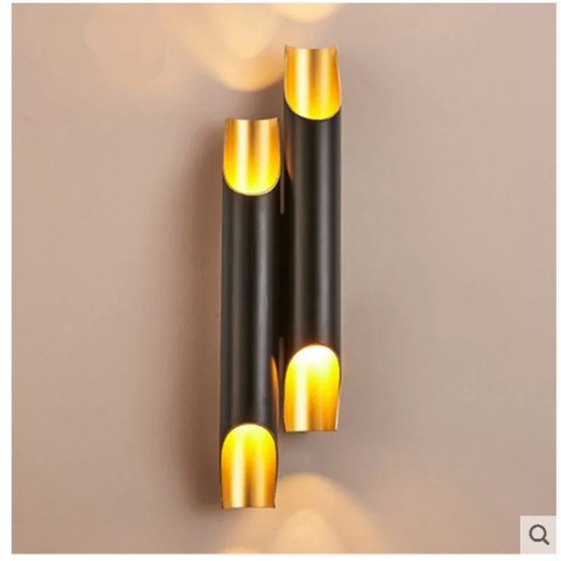 

Nordic postmodern minimalist and creative aluminum tube diagonal wall lamp living room bedroom bedside exhibition hall wall lamp