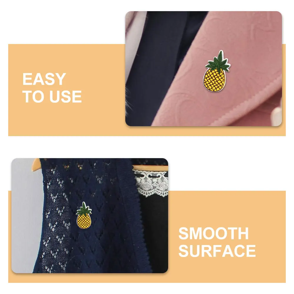 

10pcs Embroidered Patch Applique Cartoon Patches DIY Appliques Paste Sewing Badges Pineapple Design Iron On Clothing