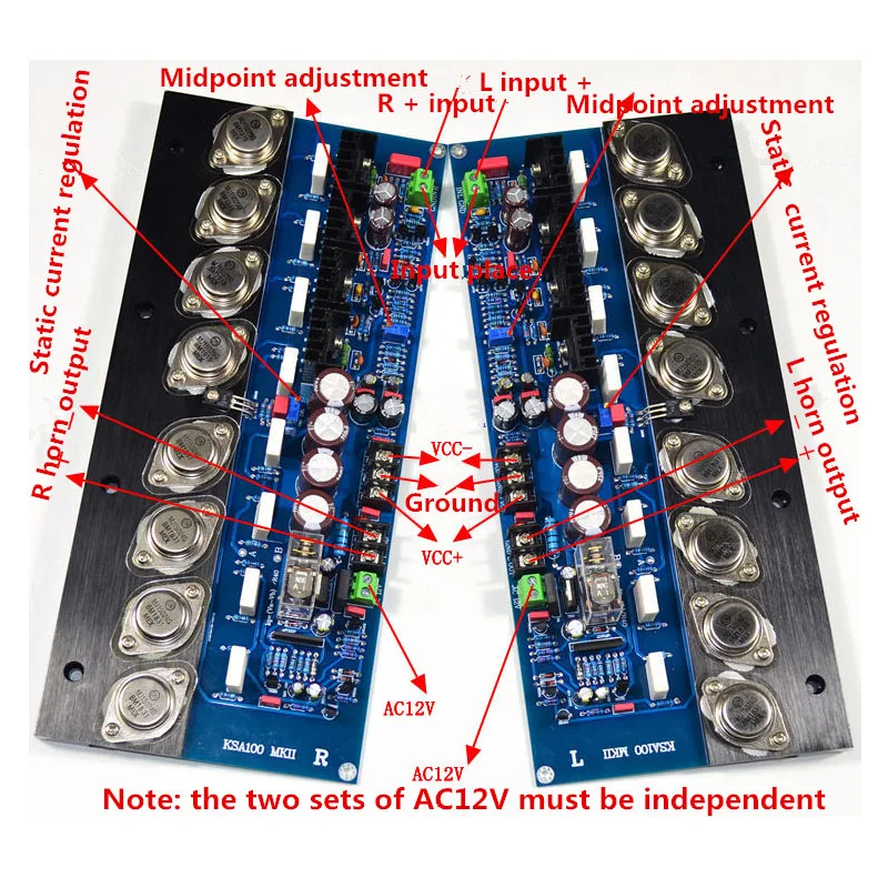 

Ksa100 Mj15024g Mj15025g Gold Sealed Tube Hifi Enthusiast Grade Pure Rear Grade Adjustable Class A Power Amplifier Board