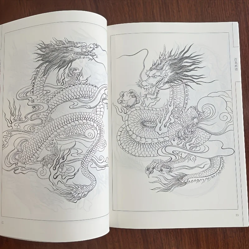 Coloring Book for Adults and Teens Featuring  with Easy and Simple Designs for Relaxation Chinese painting sketch