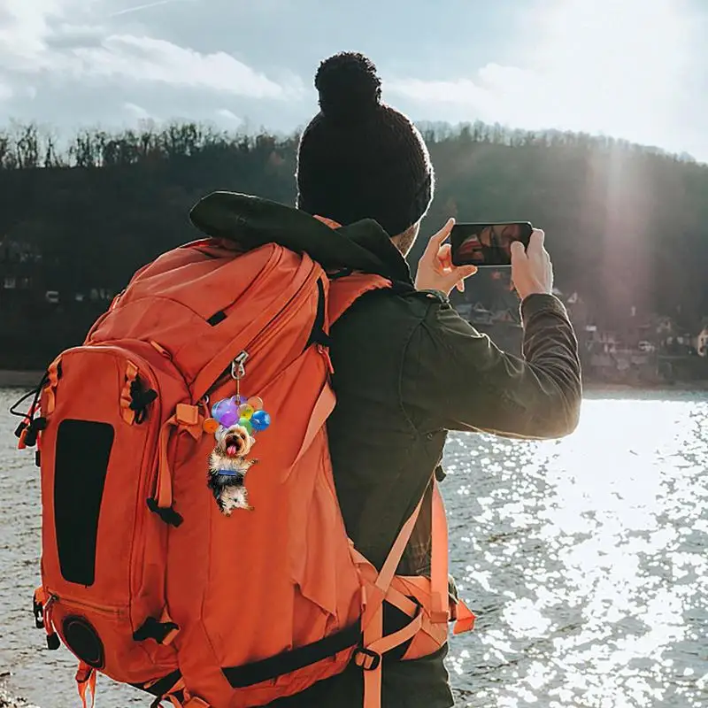 الاكريليك الملونة بالون معلقة زخرفة ، جرو سيارة قلادة ، لطيف الكلب المفاتيح ، معلقة الملحقات