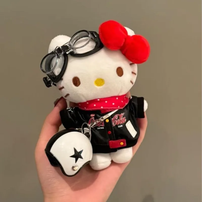 2025 Nuovo giapponese Sanrio Kawaii Hello Kitty bambola di peluche cartone animato zaino creativo ciondolo portachiavi regalo di compleanno per bambini
