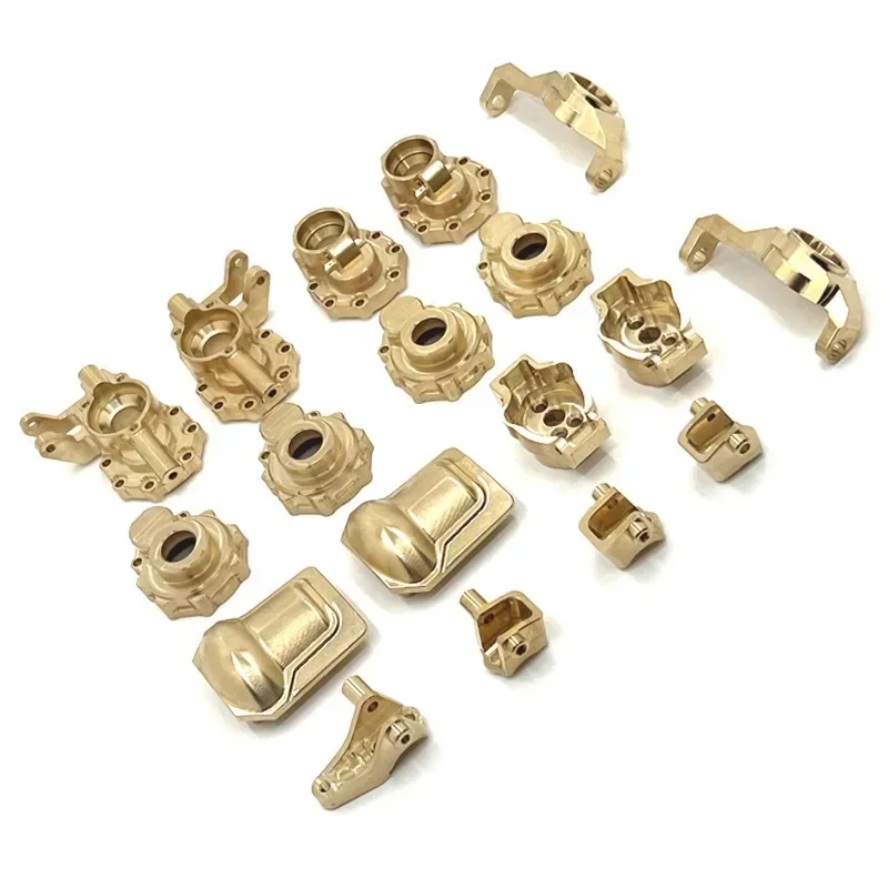 Brass Portal Axle Gear Housing Brass Counterweight For Wltoys 104006 104010 104020 104026 1/10 RC Car Upgrade Parts Accessories