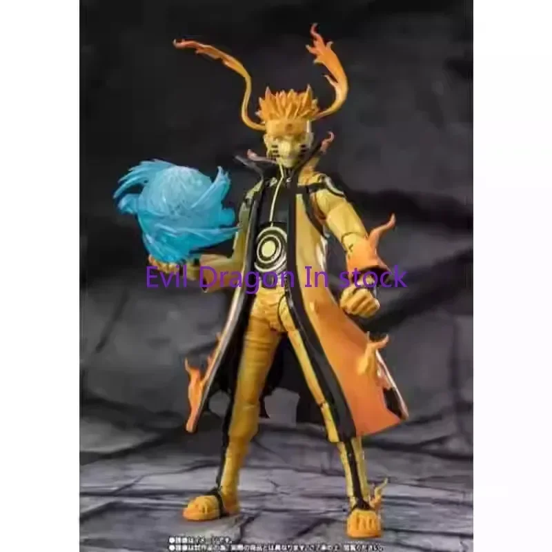 

Bandai Original Naruto：Shippūden Anime Figure SHF Uzumaki Naruto Kyuubi Action Figure Toys for Kids Gift Collectible Model