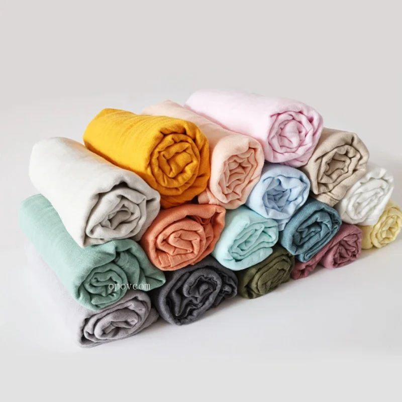 120*120cm Muslin Bamboo Baby Blanket Soft 2 Layers Newborn Swaddle Wrap Bath Towel Blanket Infant Sleepsack Stroller Cover 0-36M