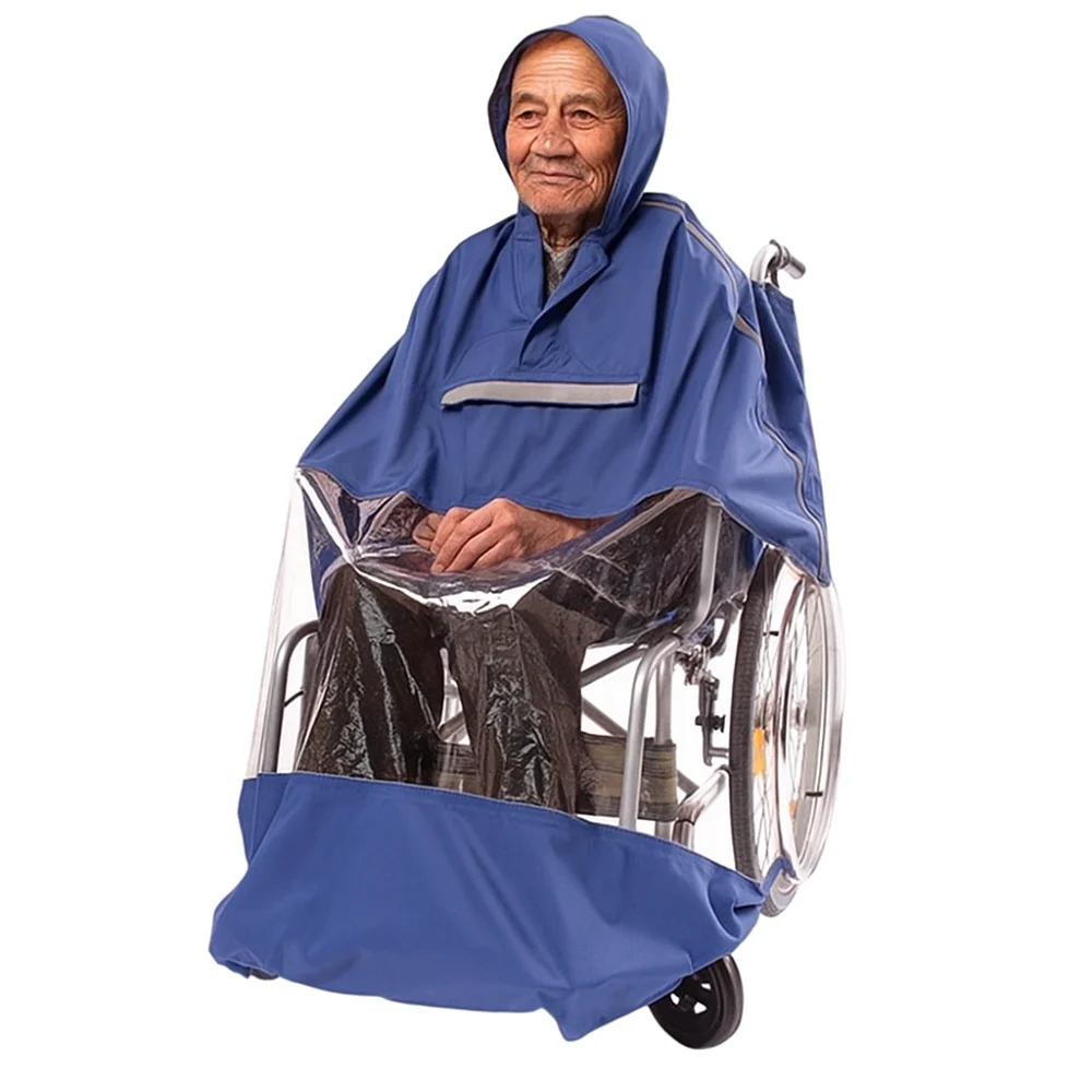 

Многоразовое пончо для инвалидной коляски, светоотражающая полоса, водонепроницаемый плащ для электрического скутера, легкий устойчивый к разрыву плащ