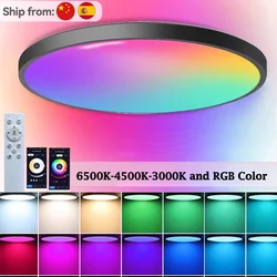 Smart LED Ceiling Lamps Bluetooth APP Control Ceiling Light 110-265V Dimming RGB Panel Light Ceiling Lamp Bedroom Light Fixture