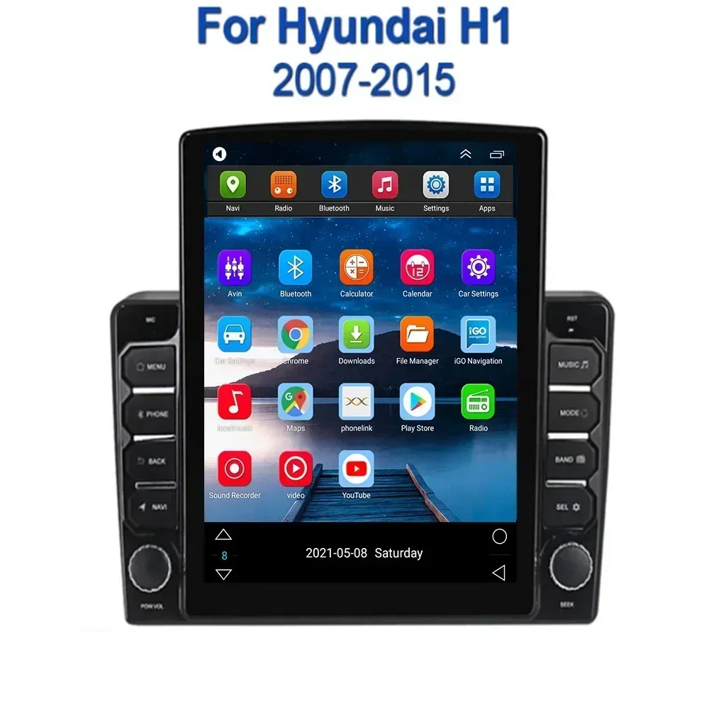 For Tesla Style 2Din Android 13 Car Radio For Hyundai H1 Grand Starex Multimedia Video Player GPS Stereo Carplay DSP RDS Camera