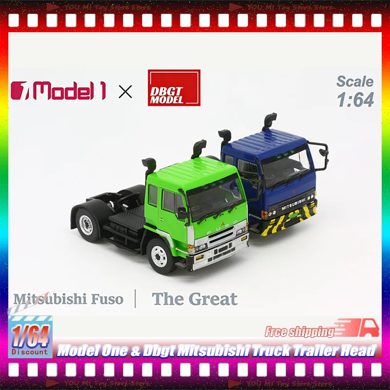 

1:64 New Stock Model One & Dbgt Mitsubishi Truck Trailer Head - Simulated Alloy Miniature Die-Casting Car Model - Kids' Toy Gift