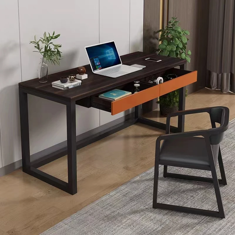 Modern Nordic Style Desk Home Computer Desk Writing Office Table Living Room Study Table Italian Minimalist Wooden Desk
