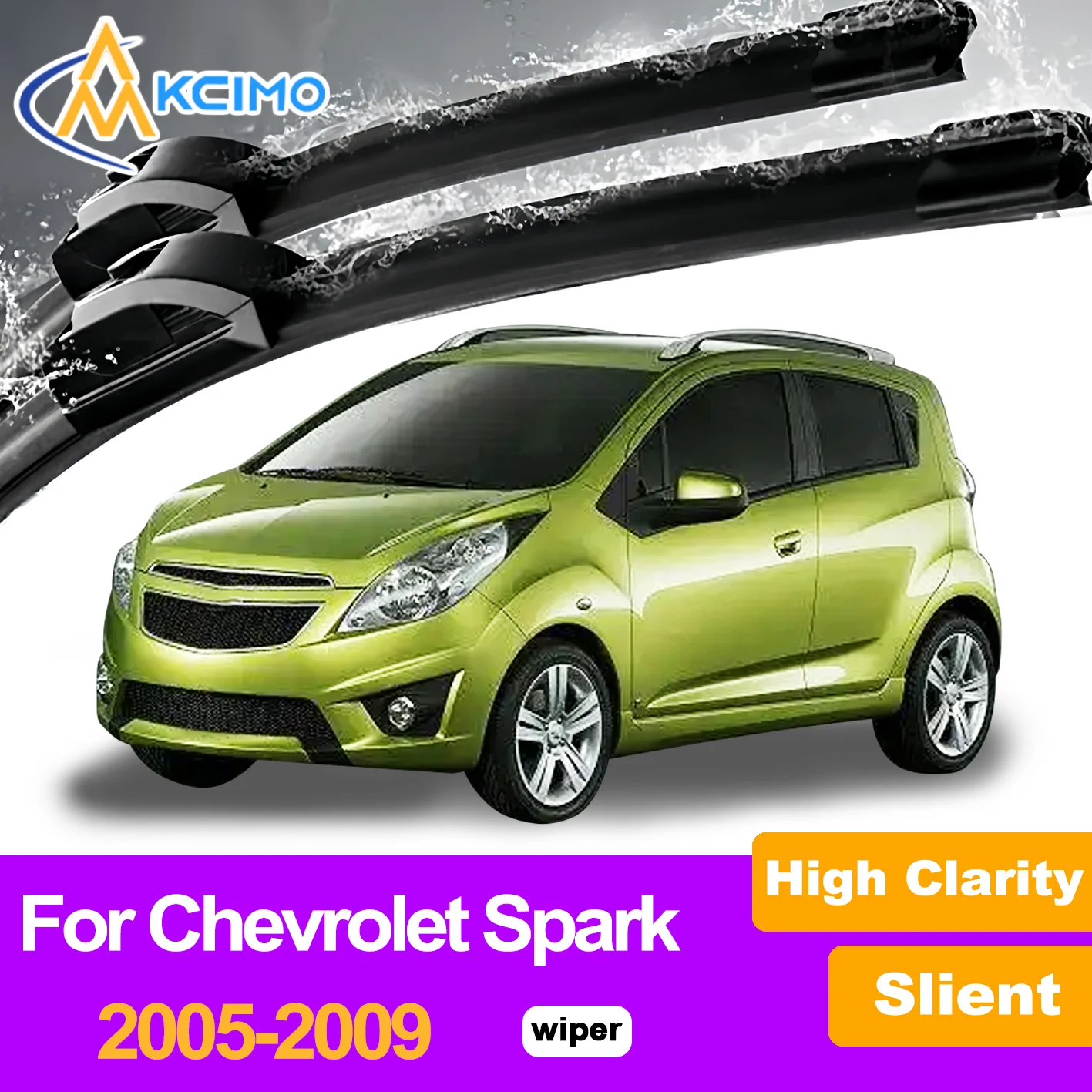 

2Pcs Front Windshield Wiper Blades For Chevrolet Spark 2005-2009 Windscreen Window Car Accessories