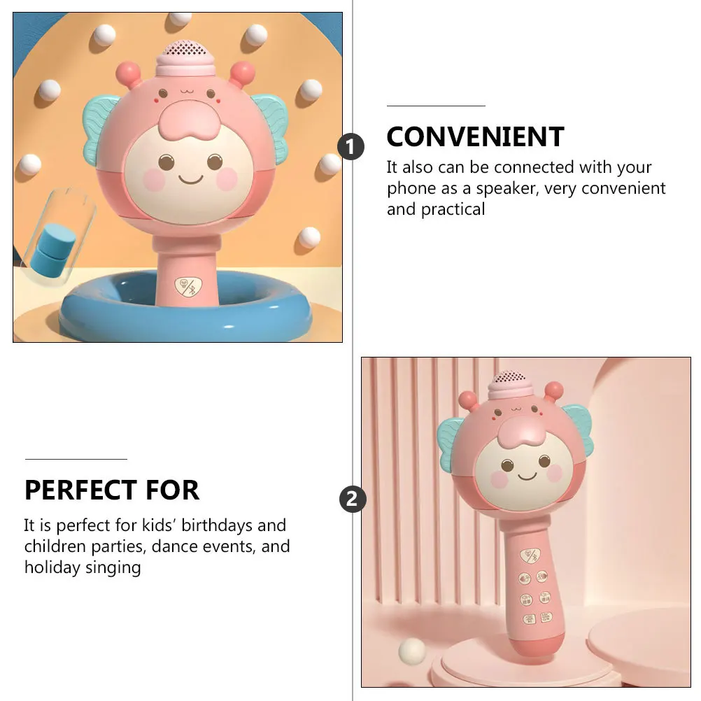 الإبداعية الكرتون ميكروفون USB الغناء آلة الكاريوكي للأطفال الأطفال التعليمية لعبة ميكروفون USB #2