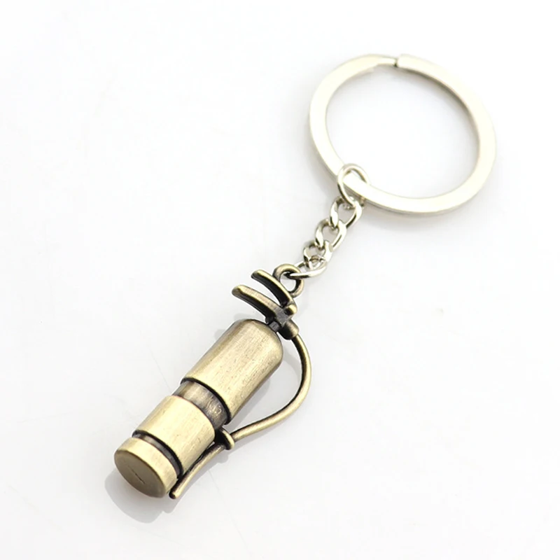 New Fashion Keychain Fire Extinguisher Fireman Pendants DIY Men Jewelry Car Key Chain Ring Holder Souvenir For Gift