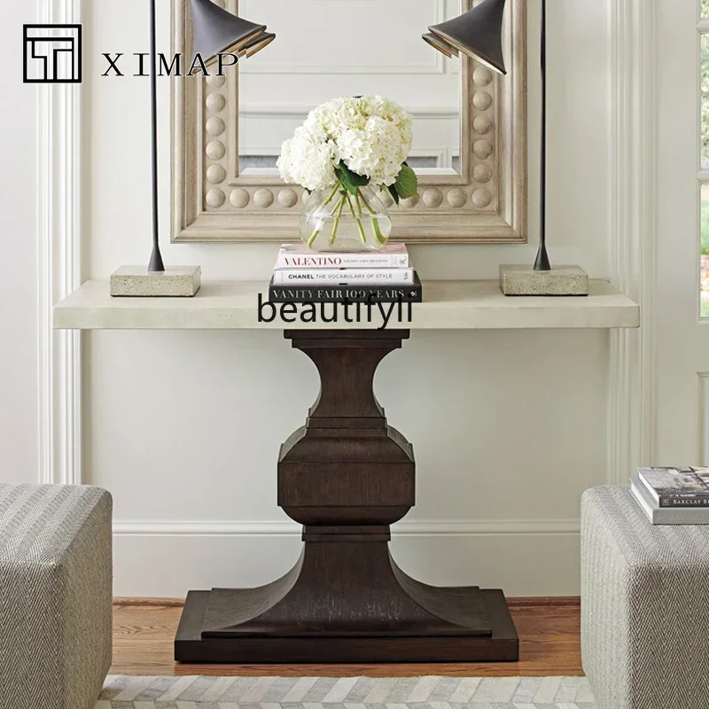 

ss K178 ss25 American porch cabinet ultra-thin solid wood table rack, living room decorative cabinet, sofa back cabinet
