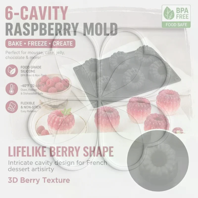 Silicone Fruit Series Mold Non Stick Surface Perfect For Baking Mousse Jelly Chocolate DIY Dessert Making