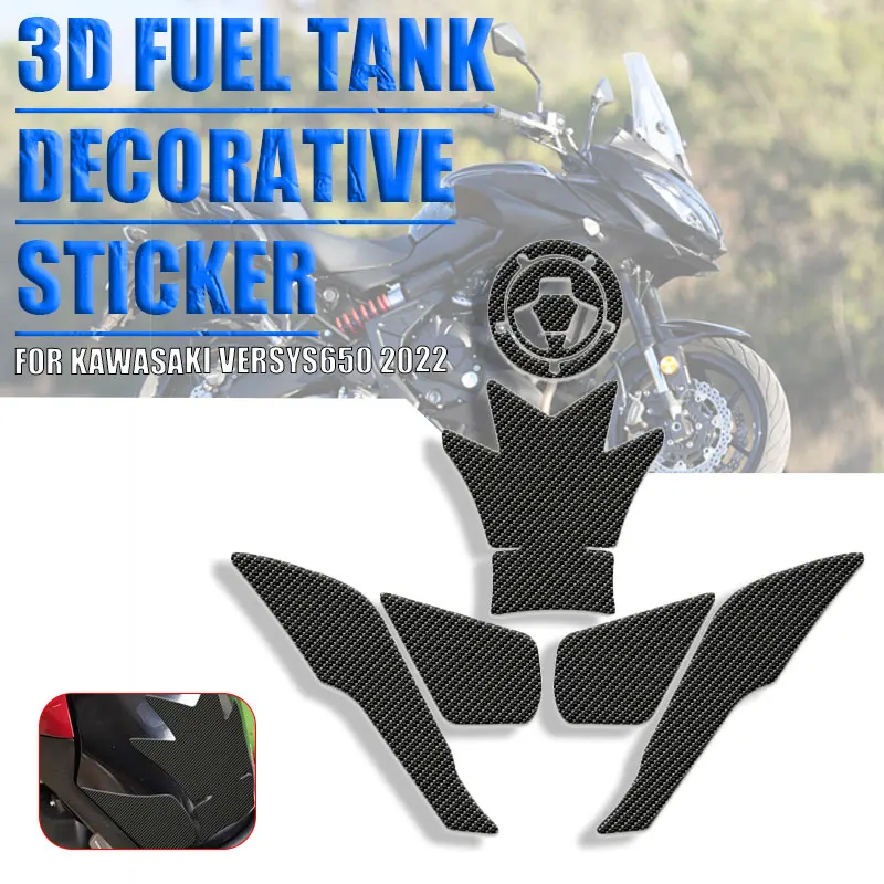 For Kawasaki versys650 Versys V-ersys 650 2022 motorcycle anti slip fuel oil tank pad side knee grip decal protector sticker pad