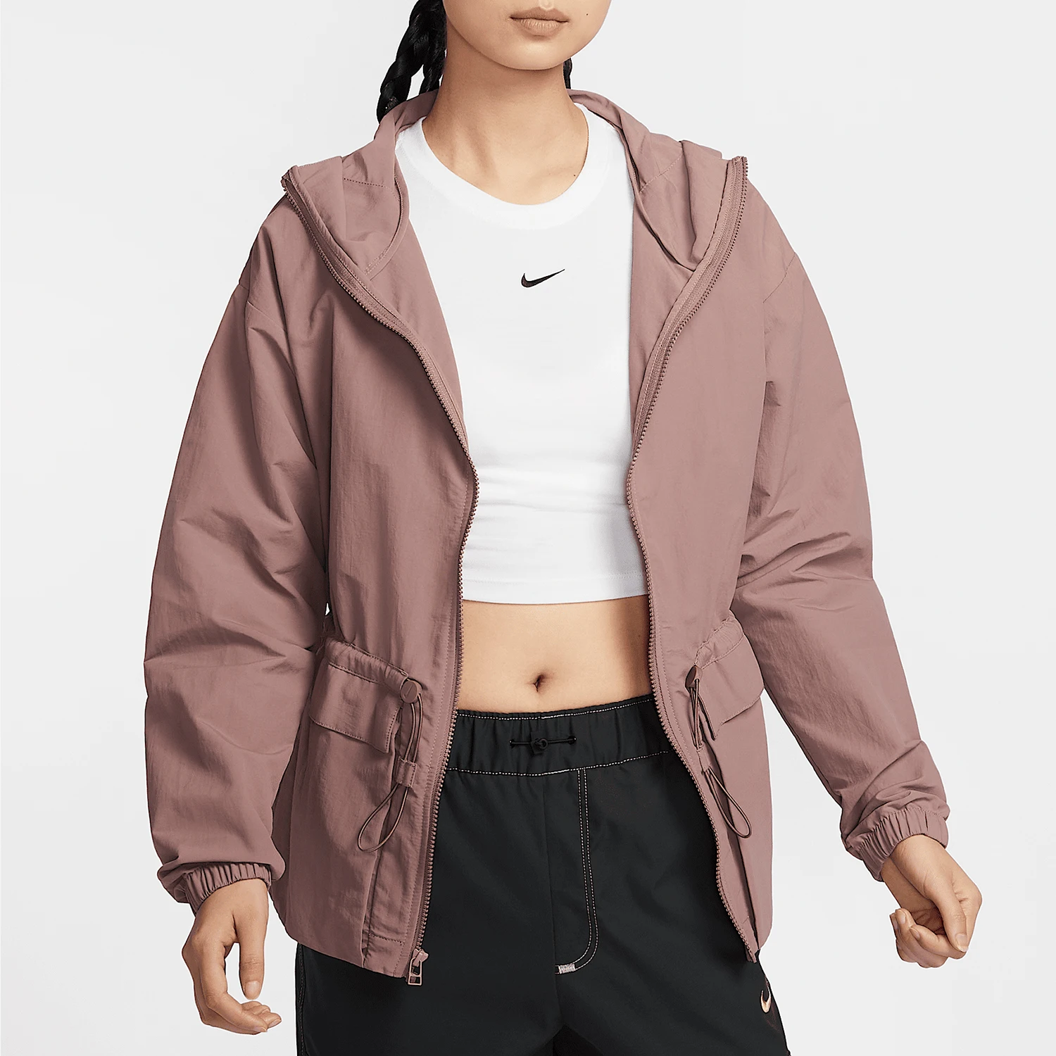 

Nike genuine Spring/Fall Women's Loose Woven Waist-Cinching Fashion Jacket FN3670-208