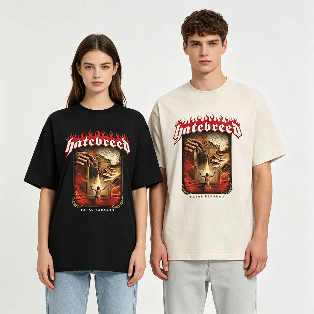 Hatebreed Fatal Paradox T-shirt Rock Band Heavy Mental Unisex Streetwear Hip Hop Summer Women Men Clothing Graphic Print Merch