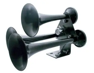 

12v 24v Air Horn Truck 100PSI 150.2DB Silver Zinc Alloy Chrome Plated 3 Trumpet Train Air Horn Kit For Trucks Cars
