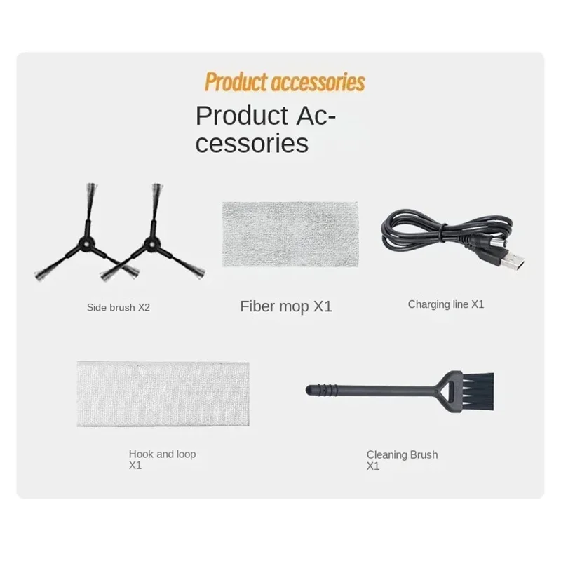 Lenovo Intelligenter Saug- und Wischroboter, USB-aufladbar, Multifunktional, Starke Saugkraft, Wischen, Saugen, 5-in-1 Elektrischer Reiniger – Detail 17