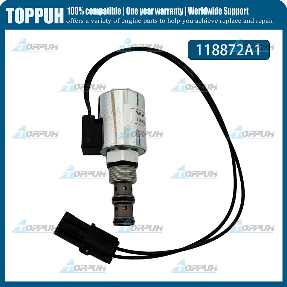 1pc 12V 118872A1 Solenoid Valve for CASE 5120 5130 5140 5150 5220 5240 580K 1971438C3