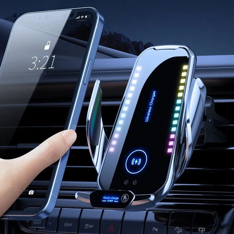 Best Selling Products Wireless Charging Ambient Light Car Mount Air Vent Phone Holder Car Dashboard Mount  car accessories