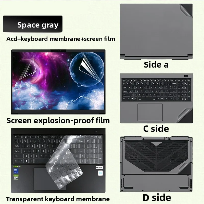 For Acer Nitro 16 AN16-41 Laptop Shell Protective Film Acer Nitro V 16/V15 Skin Sticker ANV16-71/ANV15-51 Vinyl Cover Decal