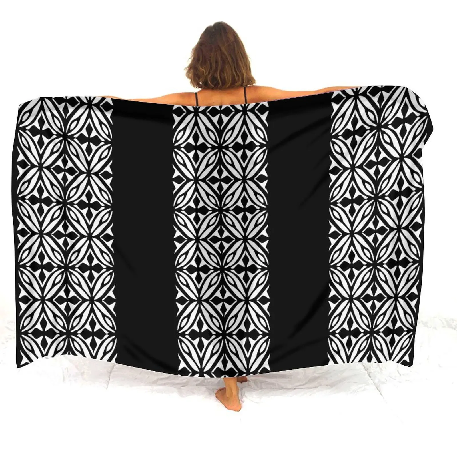 ポリネシアの女性用サロン、花柄の女性用シャツ、女性用スカーフ、カスタマイズ可能な女性用サロン、防風コート