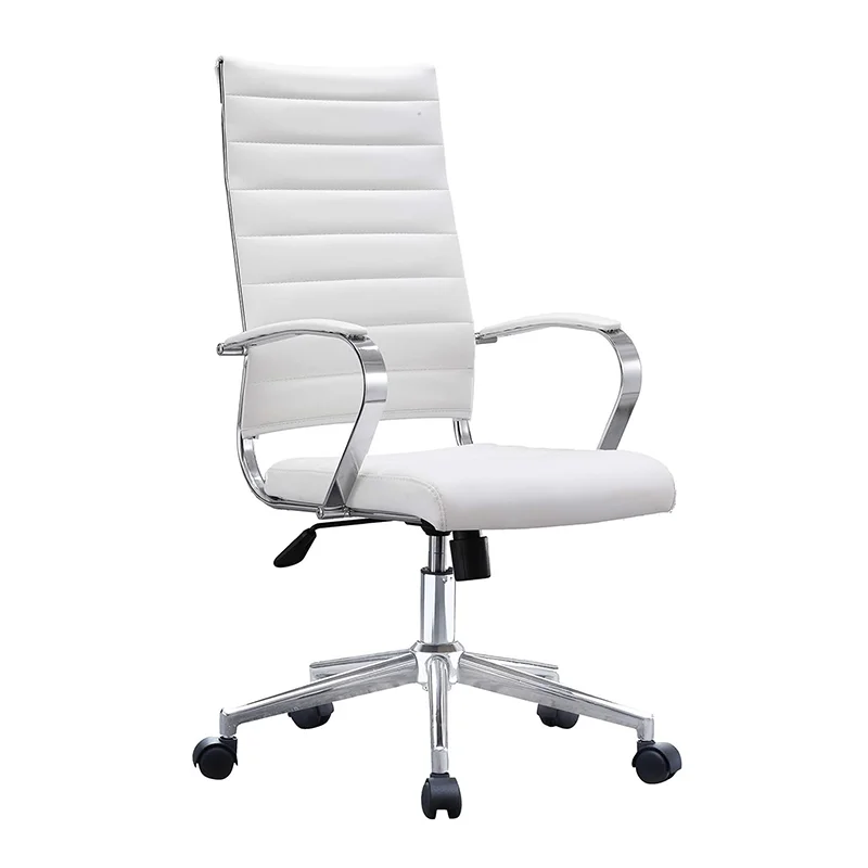 

Hot Selling Executive High Back Office Chair Luxury Contemporary White Ergonomic Lift Boss Chair Genuine Luxury