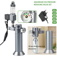Fish tank CO2 regulator solenoid valve bubble counter CO2 mini gas bottle 3-8UNF with sleeve CO2 pressure reducing valve set