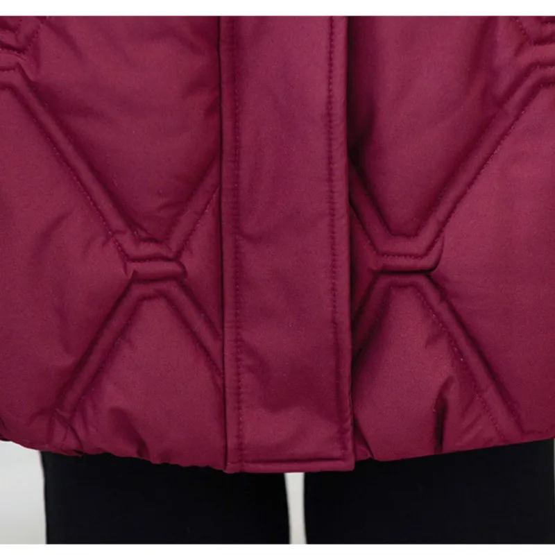 2025 Women's Plus Size Korean Style Long Puffer Coat Thickened Warm Down Filling for Mature Oversized Mid-Length Winter Outwear