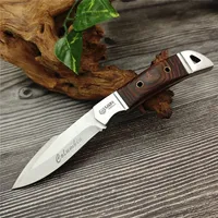 k91 Tactical Fixed Blade Knife 5cr13mov Blade Colored Wood Handle  Pocket Knife Self Defense Survival Hunting Camping Knife EDC