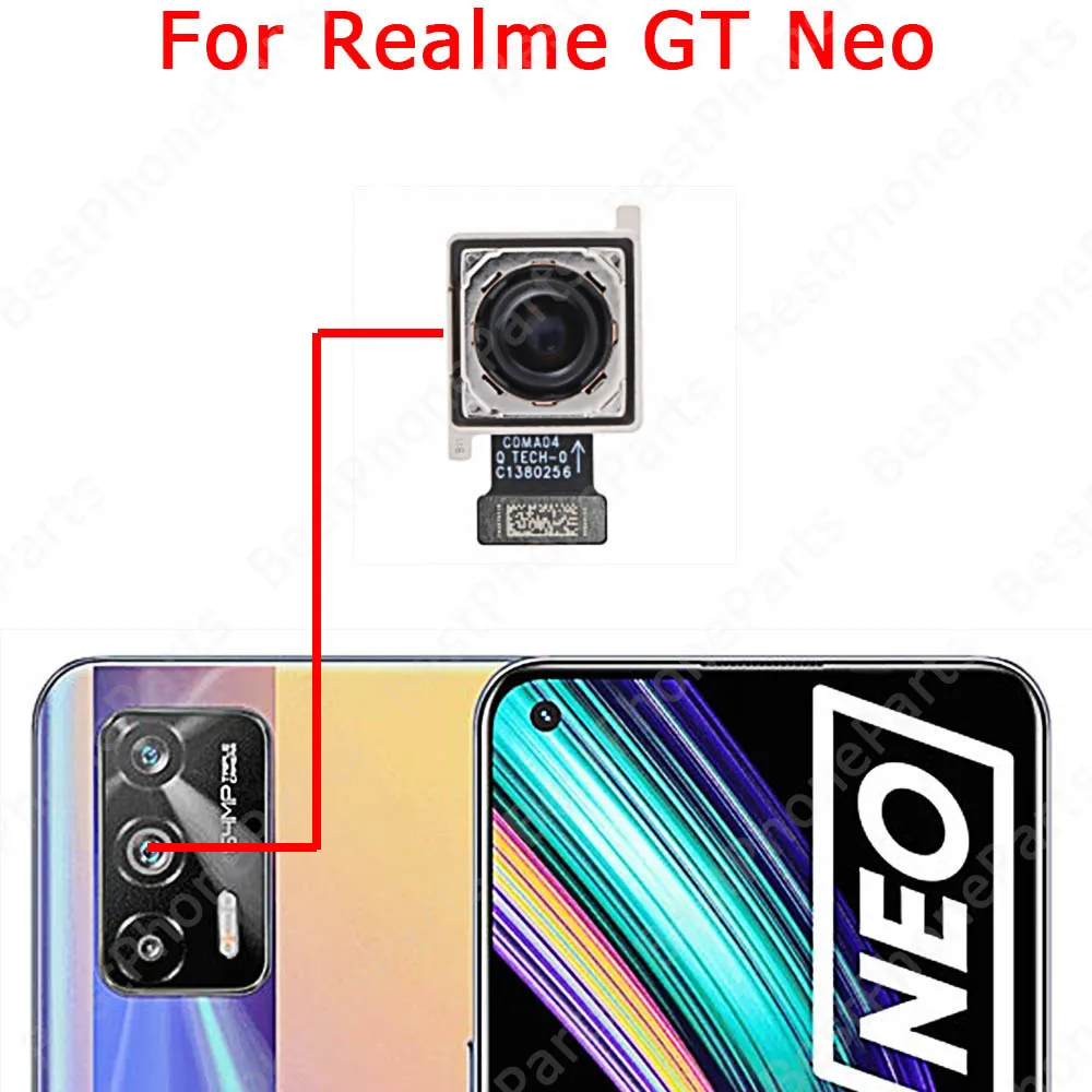 وحدة الكاميرا الخلفية ل Realme GT Neo ، الرؤية الخلفية ، مواجهة المؤخرة ، الكاميرا الأمامية الكبيرة ، استبدال الإصلاح ، 3 ، 3T ، 2 ، Neo 2