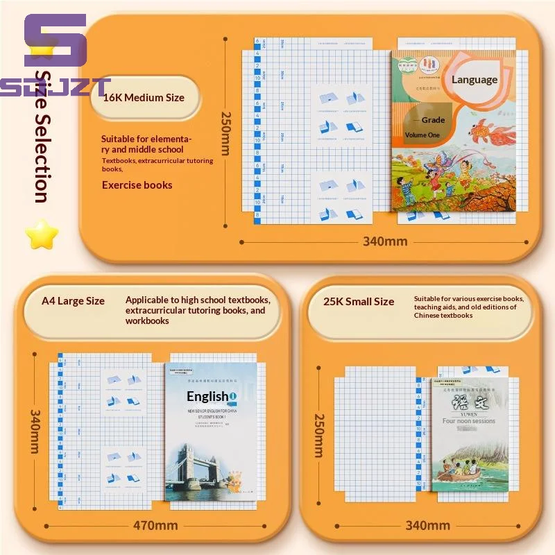 10/30 Sheets Waterproof Transparent Book Protective Cover Self Adhesive Book Cover Wrapper School Student Textbook Skin Sleeve