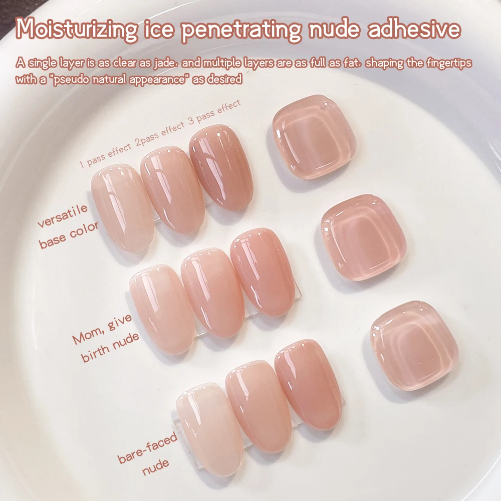 Kaniu 12ML/100ML Transparenter Einfarbiger Nagellack mit Durchdringender Wirkung, Pigment-Nagelkunst-Serie, Einfacher Nagelkleber für Maniküre